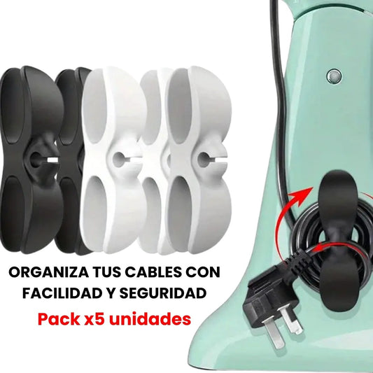 PACK x5 ORGANIZADORES DE CABLES PARA ELECTRODOMÉSTICOS