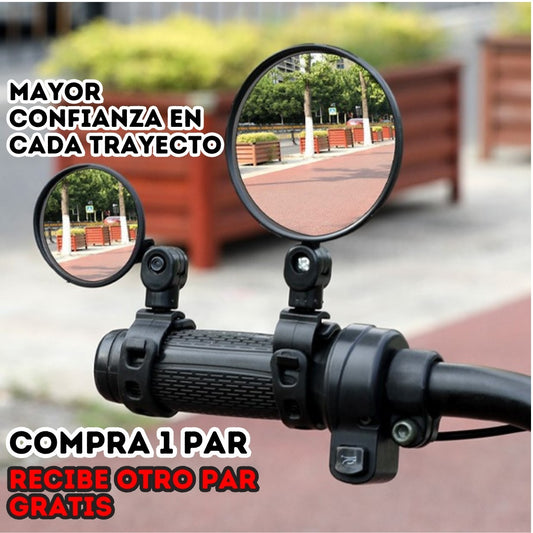 PACK ESPEJOS RETOVISORES DE 360° PARA MOTOS, BICICLETAS Y SCOOTERS