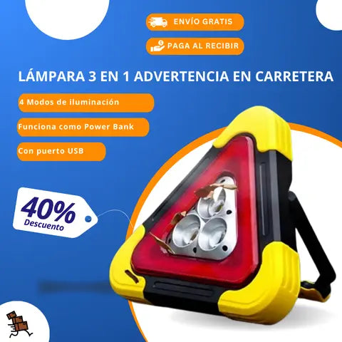 Triángulo 3 en 1 Emergencia Carretera