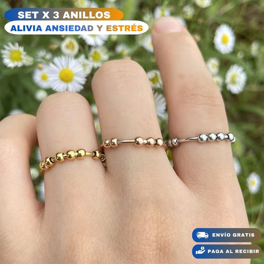 SET X3 ANILLOS ANTIESTRÉS-ANSIEDAD