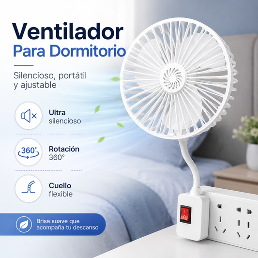 🍃 Ventilador de Dormitorio Silencioso BreezeQuiet™