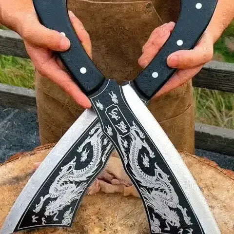CUCHILLO PROFESIONAL SAMURAI DRAGON: Acero Forjado de Alto Carbono🔪
