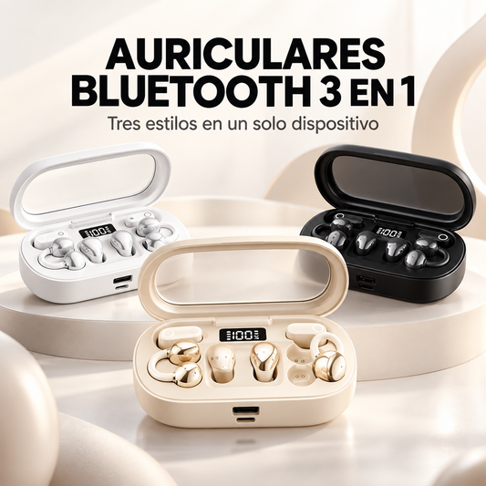 Auriculares Inalámbricos Bluetooth 3 en 1 con Cancelación de Ruido 🎧⚡
